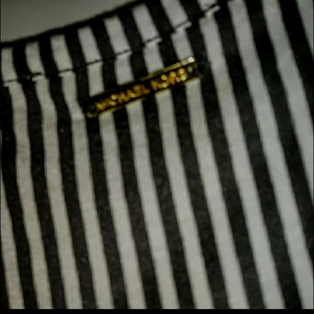 Michael Kors Peplum Top Size Medium Bragazzi Striped Nwot - Picture 7 of 14